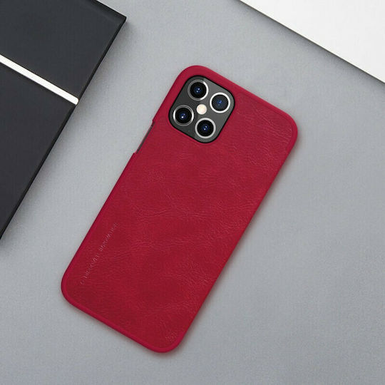 Nillkin Qin Книга Изкуствена кожа Червен (iPhone 12 Pro Max)