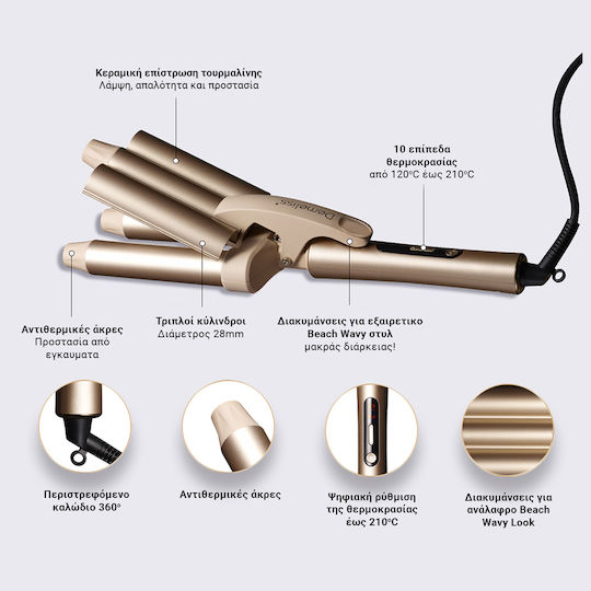 Demeliss Waves Hair Curling Iron for Wavy Hair 28mm 450W 100371