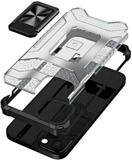 Hurtel Crystal Ring Back Cover Plastic Negru (iPhone 13)