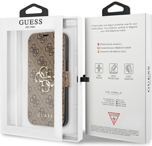 Guess Buchen Sie Synthetisches Leder Braun (iPhone 13 Pro Max)