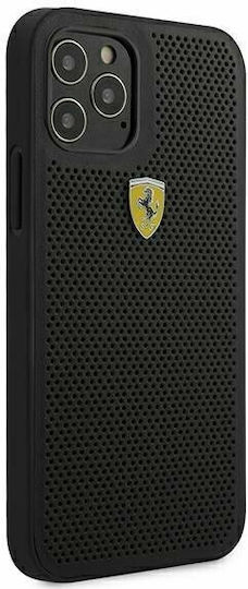 Ferrari Perforated Back Cover Πλαστικό Μαύρο (iPhone 12 / 12 Pro)