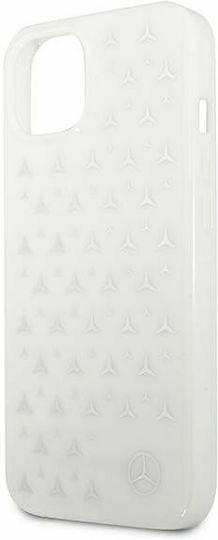 Mercedes-Benz Silver Stars Pattern Back Cover Πλαστικό Λευκό (iPhone 13)