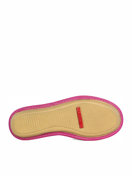 Castor Anatomic Leather Women's Slipper In Fuchsia Colour