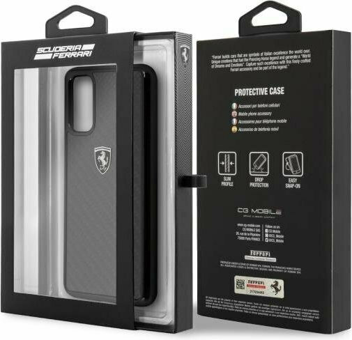 Ferrari Heritage Carbon Back Cover Plastic Black (Galaxy S20)