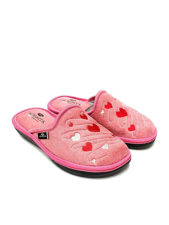 20-112 Winter Damen Hausschuhe Rosa