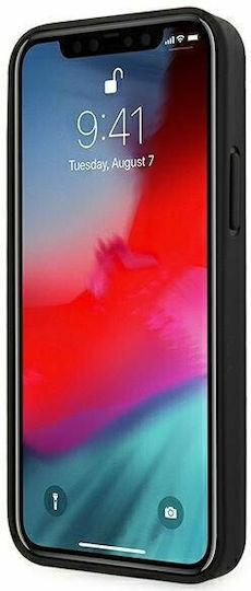Mercedes-Benz Leather Hand Strap Back Cover Plastic / Piele Negru (iPhone 12 mini)