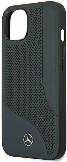 Mercedes-Benz Leather Perforated Area Umschlag Rückseite Leder Marineblau (iPhone 13 Mini)