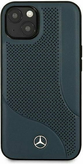 Mercedes-Benz Leather Perforated Area Umschlag Rückseite Leder Marineblau (iPhone 13 Mini)