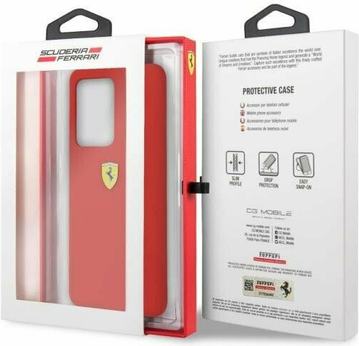 Ferrari SF Задна корица Силикон Червен (Galaxy S20 Ultra)