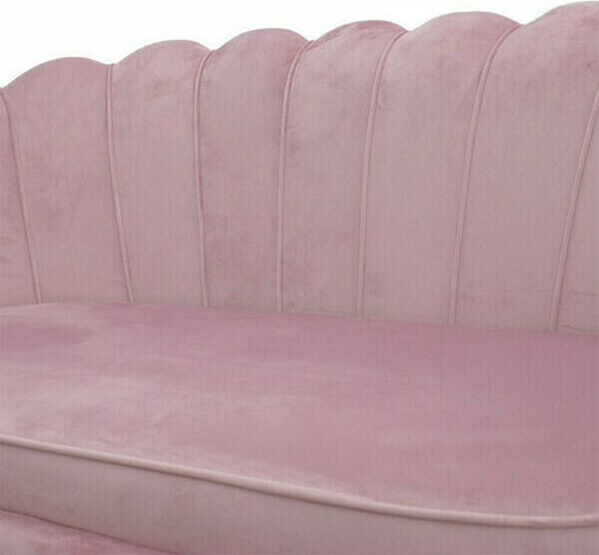 Daimon Doppelsitzer Sofa Samt Pink 134x70cm