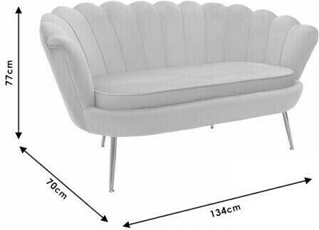 Daimon Doppelsitzer Sofa Samt Pink 134x70cm