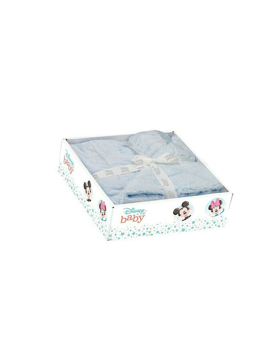 Interbaby Blanket Nursery Swaddling Blankets Disney Fleece Light Blue 80x110cm