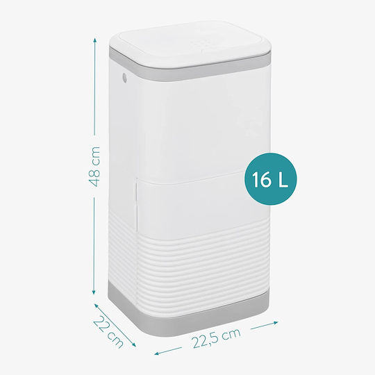 Navaris Diaper Disposal Bin White/Grey 1pcs