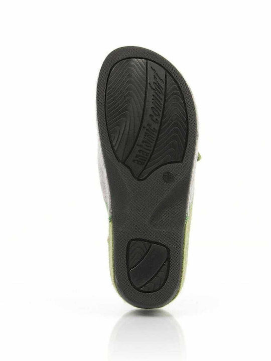 Anatomical Leather Women's Slippers Green