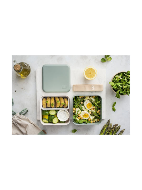 Monbento Lunchbox Kunststoff Grün Geeignet für die Mikrowelle 1700ml 1Stück