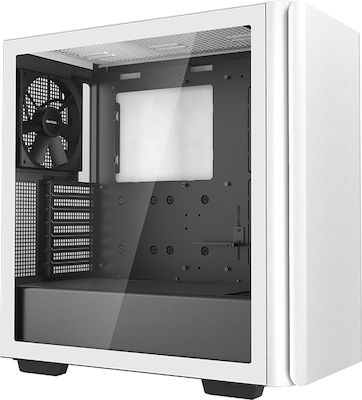 Deepcool CK500 Midi Tower Computer Case with Window Panel White