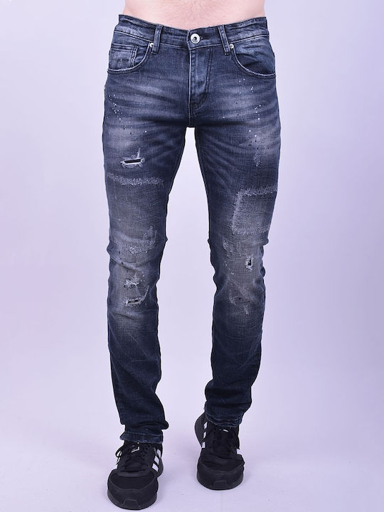 Getragene Jeans Schwarz/Grau Schwarz