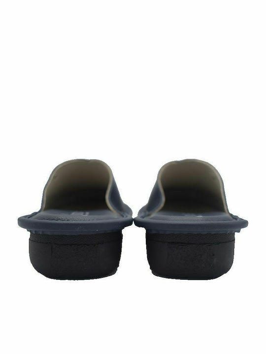 Anatomical Leather Women's Slippers Navy Blue