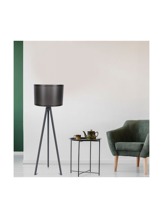 HomeMarkt Cagney Floor Lamp H145xW38cm. with Socket for Bulb E27 Black