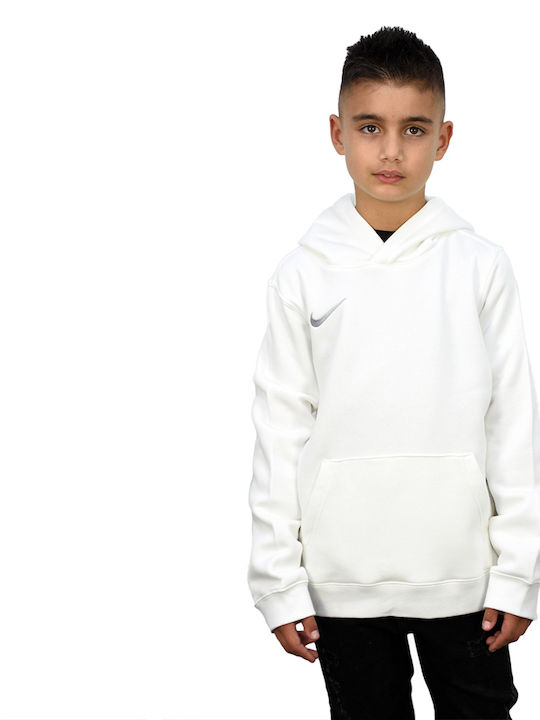 Fleece Kids Sweatshirt with Hood and Pockets White Park 20