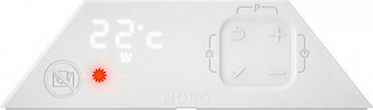 Nobo NTL2N12 Slimline Convector Heater Wall 1250W with Electronic Thermostat 152.5x20cm White