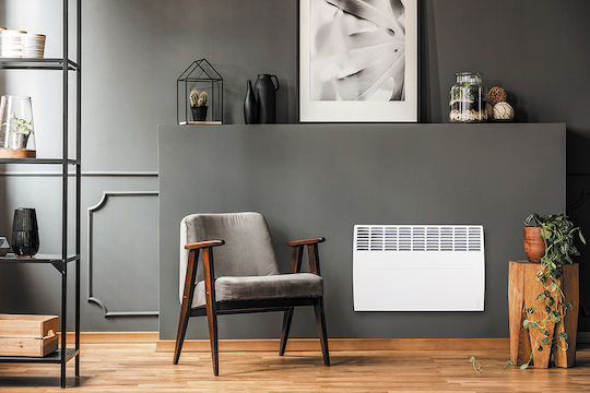 Atlantic F120 Design Digital Convector Heater Wall 1500W with Electronic Thermostat 61.3x46.1cm White