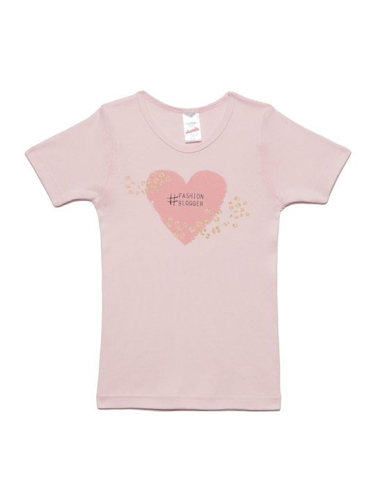 Minerva FASHION BLOGGER Kids' Undershirt Short-sleeved Pink