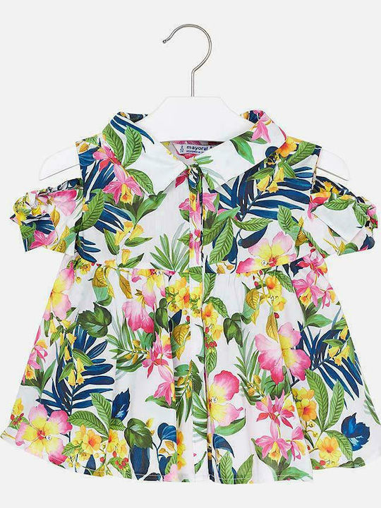 Kids Floral Shirt Sleeveless Multicolour