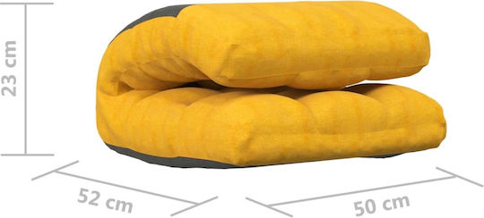 Multifunctional Bean Bag Chair Waterproof Mustard 50x64x58cm