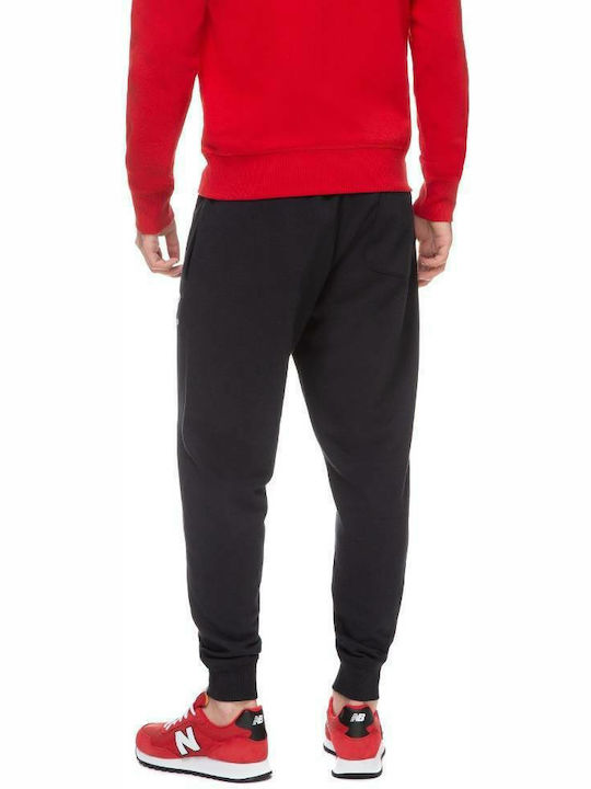 New Balance Essentials Stacked Logo Men's Fleece Sweatpants with Rubber Black