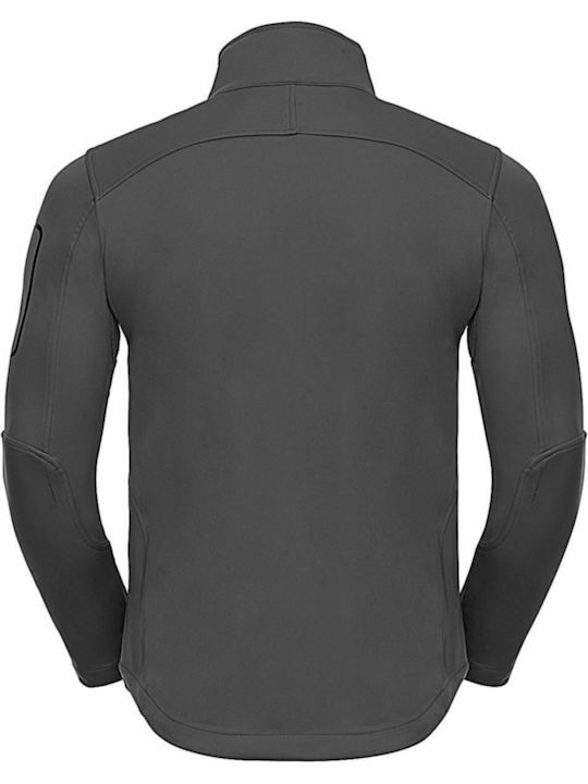 Russell Europe Men's Winter Softshell Jacket Waterproof and Windproof Gray