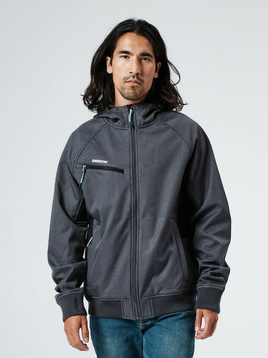Winter Jacke Softshell Wasserdicht und Winddicht Gray