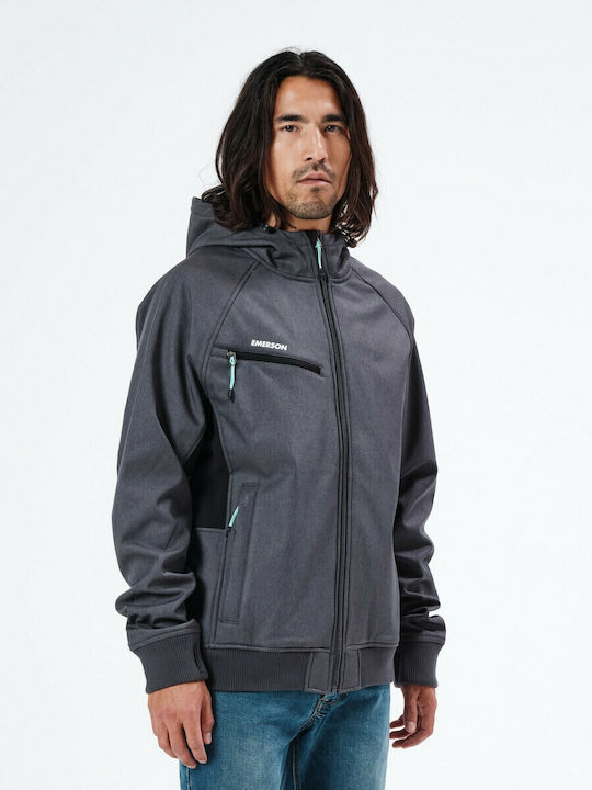 Winter Jacke Softshell Wasserdicht und Winddicht Gray