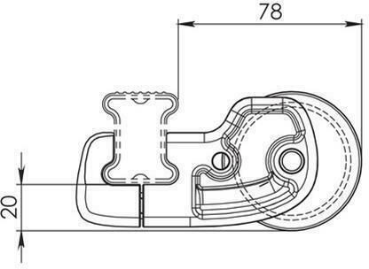 Nordrive Roller Φόρτωσης Σχάρας Αυτοκινήτου Roller για Μπάρες Μαύρες K-0 L64cm 1τμχ 1τμχ