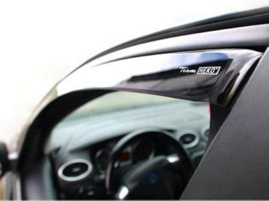 Heko Set of Windbreakers Front and Rear Car Dark Fime for Skoda Octavia III 5D 2013 LTB 4pcs