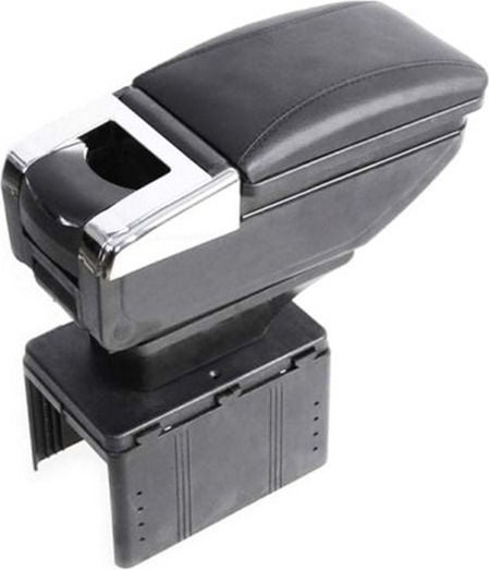 AC-485 Car Leather Armrest Universal with cup holder and ashtray Black