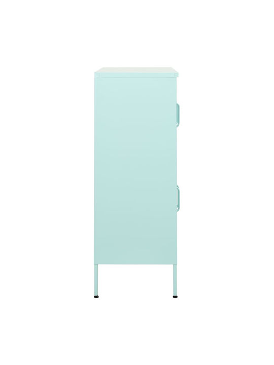 Cabinet de Birou Metalic Mint 80x35x101.5cm