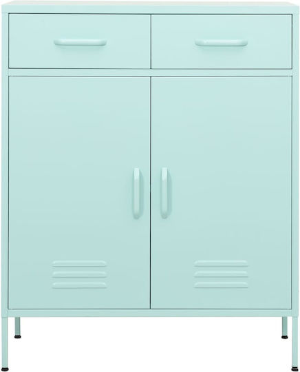 vidaXL Metal Office Cabinet Mint 80x35x101.5cm