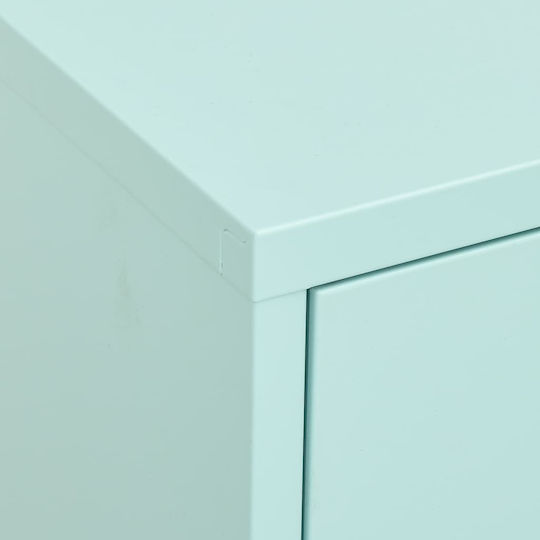vidaXL Metal Office Cabinet Mint 80x35x101.5cm