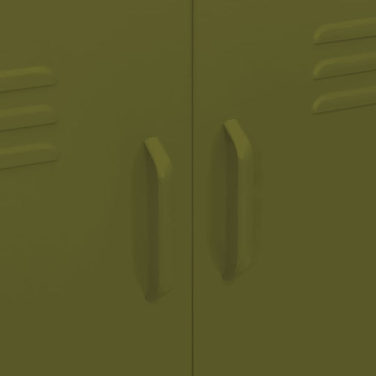 Metal Office Cabinet Olive 80x35x101.5cm