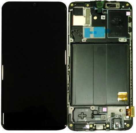 Samsung Οθόνη με Μηχανισμό Αφής και Πλαίσιο για Galaxy A40 (Μαύρο)