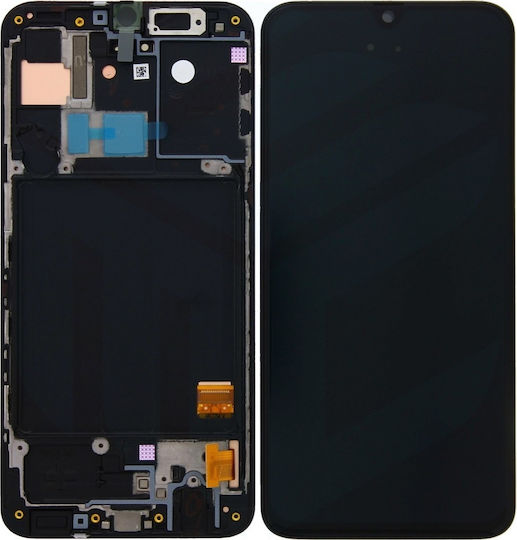 Samsung Οθόνη με Μηχανισμό Αφής και Πλαίσιο για Galaxy A40 (Μαύρο)