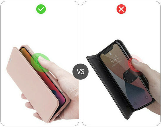 Dux Ducis Skin Pro Книга Изкуствена кожа Розов (iPhone 12 / 12 Pro)