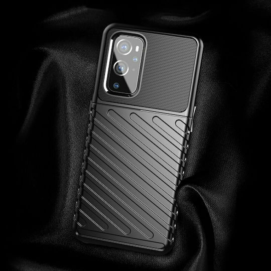 Hurtel Thunder Tough Rugged Back Cover Silicon Negru (OnePlus 9 Pro)