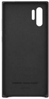 Samsung Leather Cover Umschlag Rückseite Leder Schwarz (Galaxy Note 10+)