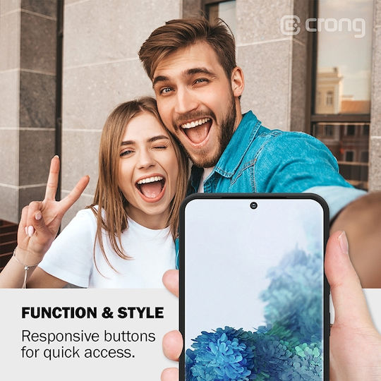 Crong Color Premium Back Cover Σιλικόνης Μαύρο (Galaxy S20 Ultra)