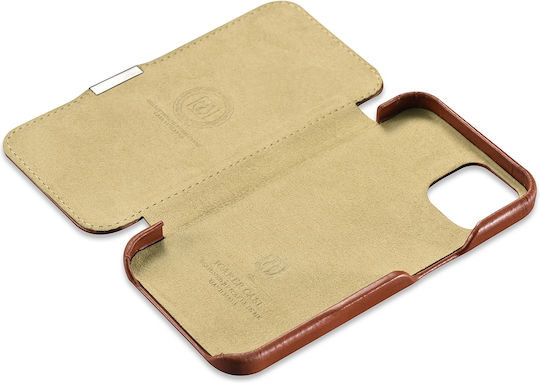 iCarer Metal Clip Vintage Book Δερμάτινο Καφέ (iPhone 13 Pro)