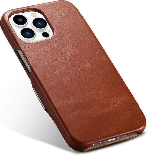 iCarer Metal Clip Vintage Book Δερμάτινο Καφέ (iPhone 13 Pro)