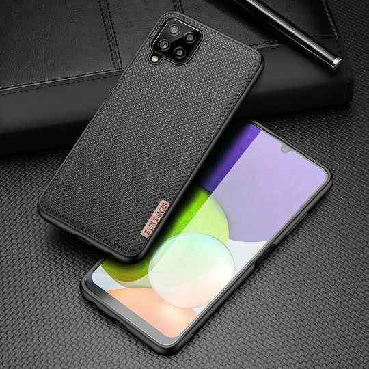 Dux Ducis Fino Задна корица Силикон / Текстил Черен (Galaxy A22 4G)