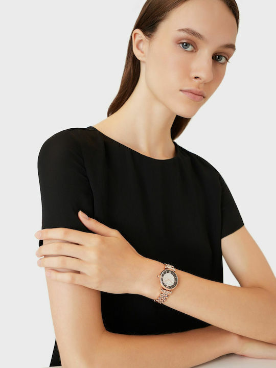 Emporio Armani Gianni Кварцов Часовник с Метална Верижка